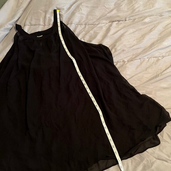 Torrid Size 6xl Black Babydoll Chiffon Goddess Neck Tank - Picture 8 of 8